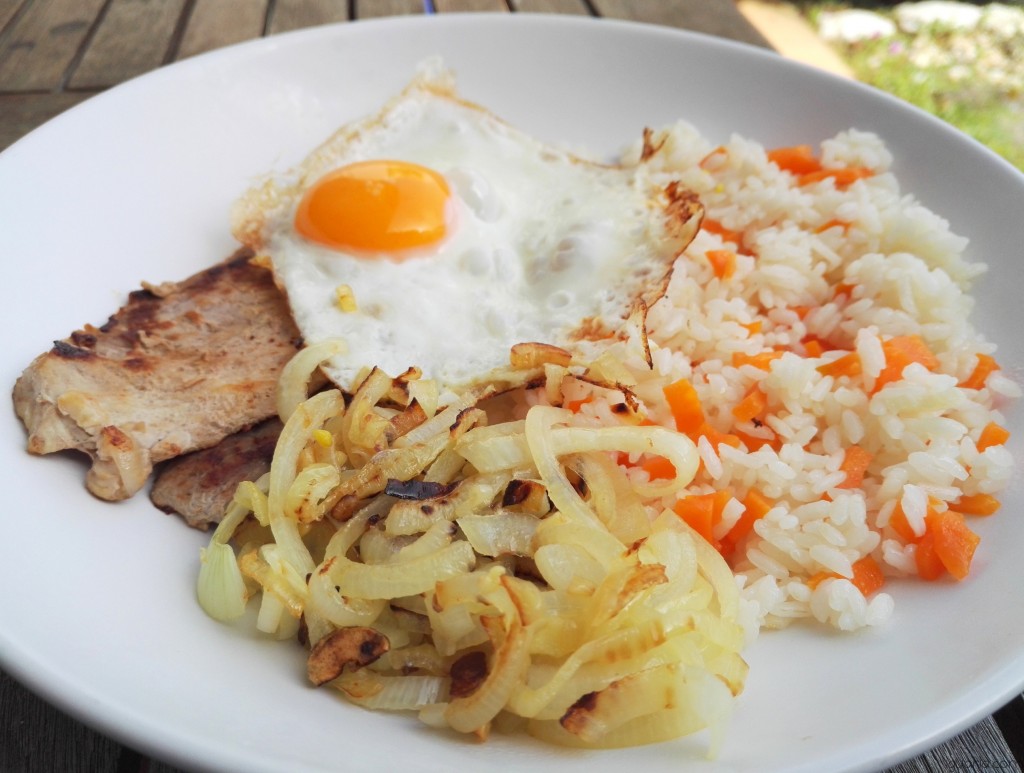 Bifana Ovo E Arroz De Cenoura Iguaria Receita E Culin Ria