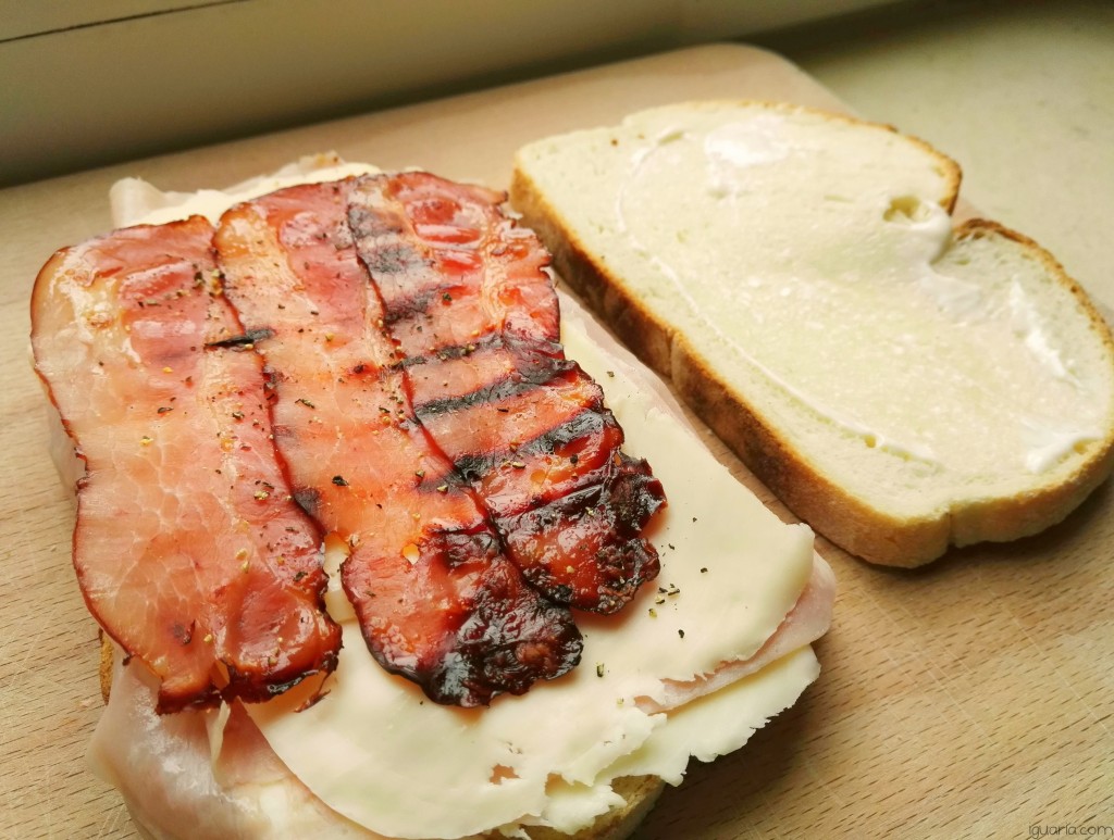 Tosta Mista de Bacon Iguaria Receita e Culinária