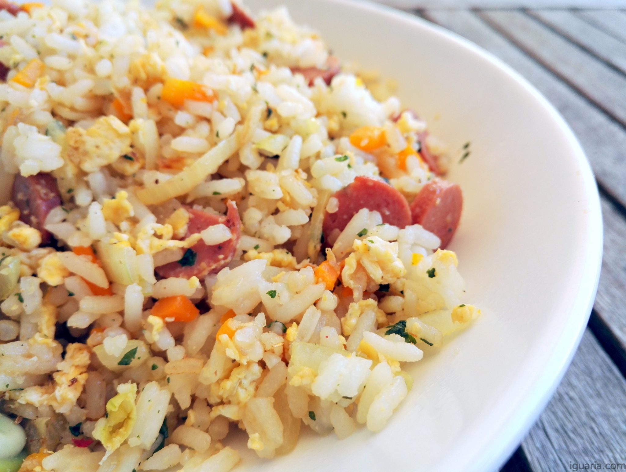 Arroz Frito De Salsichas Favas Iguaria Receita E Culin Ria