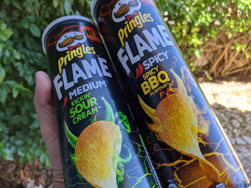 Pringles Flame Kickin Sour Cream e Spicy BBQ Iguaria Receita e Culinária